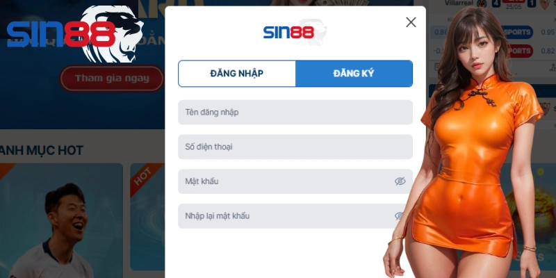 Người chơi từ 18 tuổi mới được mở tài khoản tại SIN88