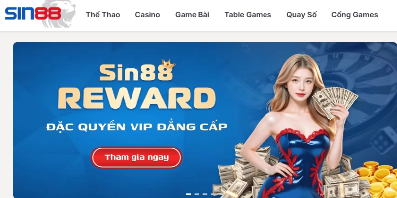 Giá trị ưu đãi khác nhau cho các cấp bậc người chơi ở SIN88